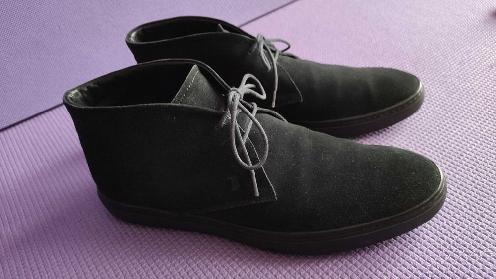 Чоловічі замшеві туфлі черевики Tod's 43 р 29 см  темносині Італія