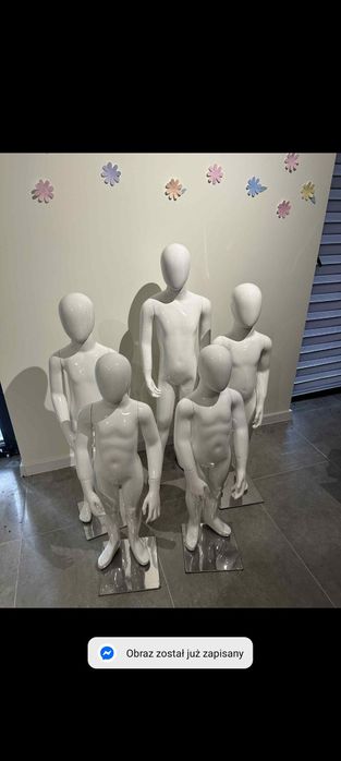Manekiny dziecięce białe używane