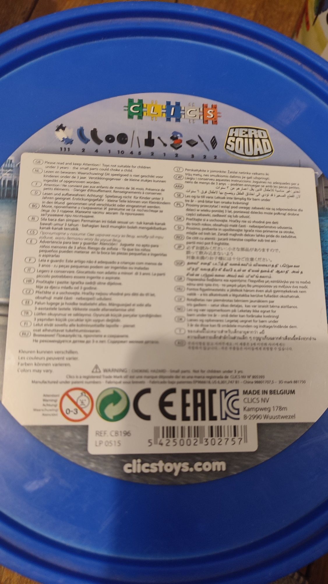Klocki Clics w wiaderku