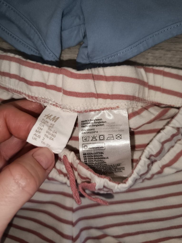 Bawełniane spodenki h&m r. 92 3-pak