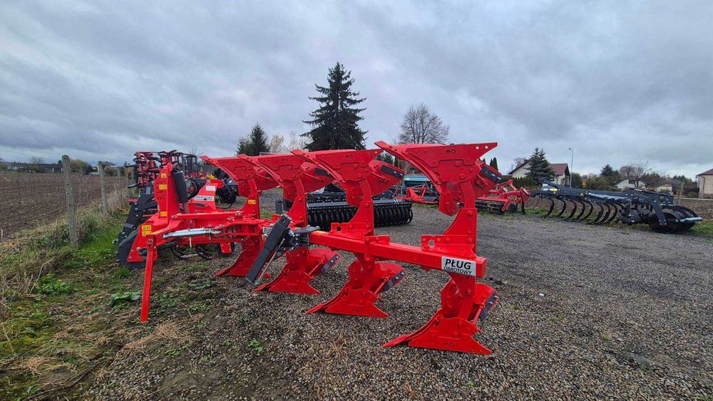 Pług obrotowy POM 4 skibowy 3+1 stal borowa automatyczna belka od ręki