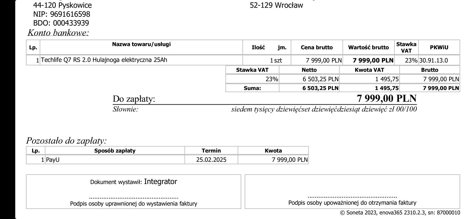 Q7 RS TECHLIFE 2025 hulajnoga elektryczna