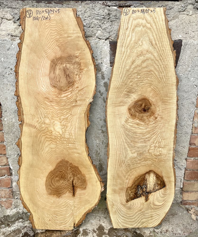 Jesion . Deski . Drewno . Live Edge