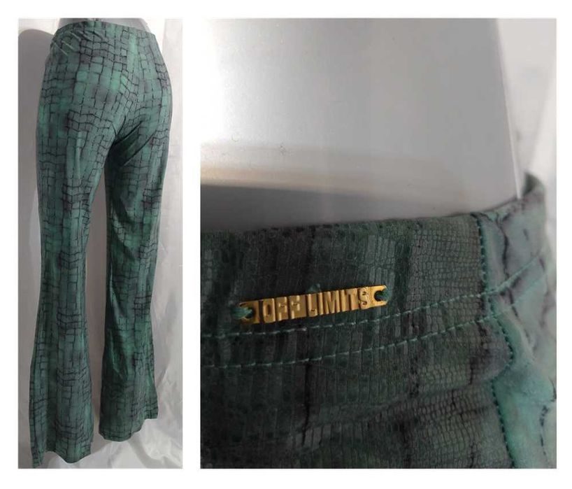 Off Limits Calça em pele sintética verde tam 40