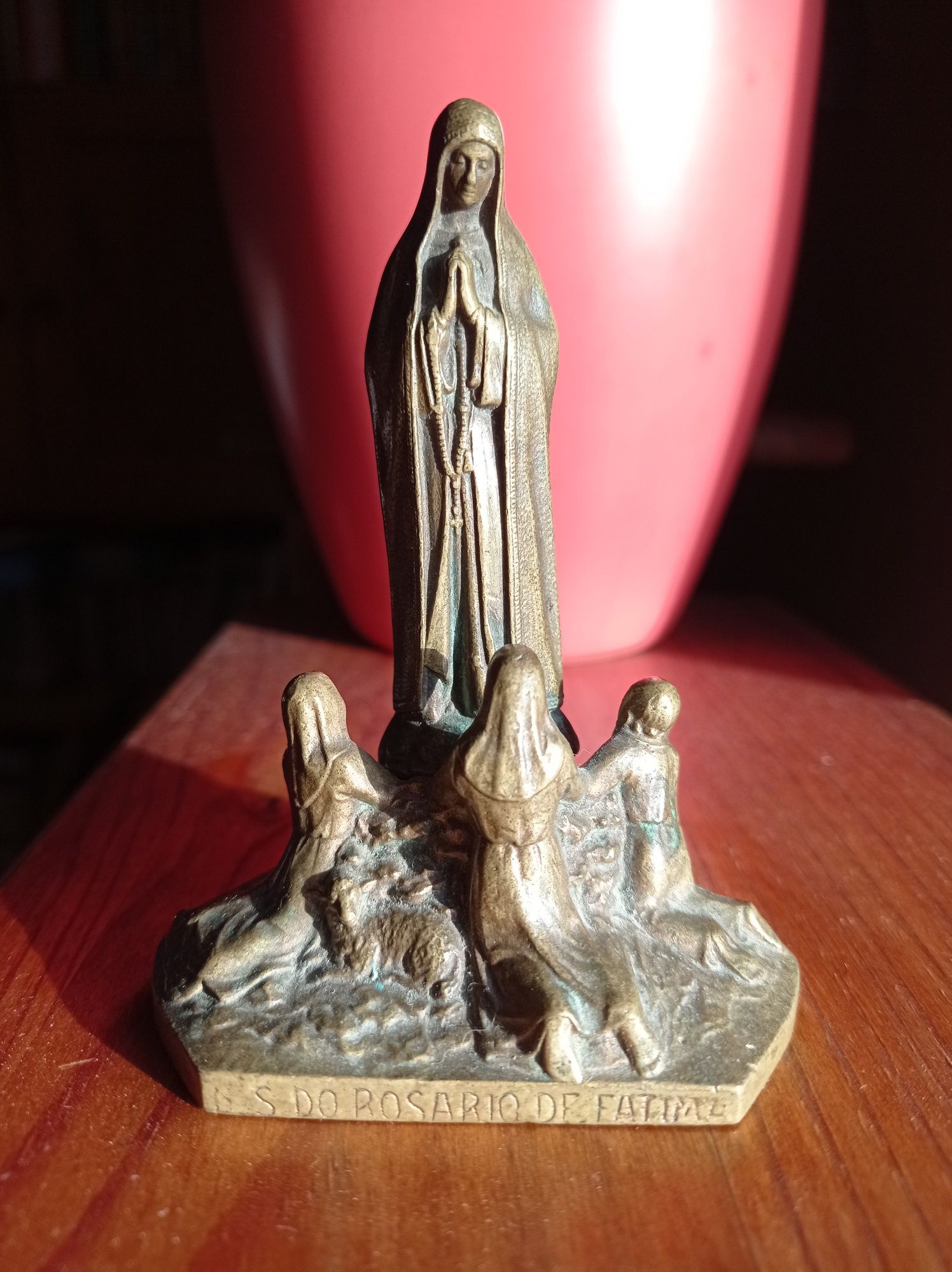 ÚNICO: Nossa Senhora com os 3 pastorinhos - Relíquia Centenária