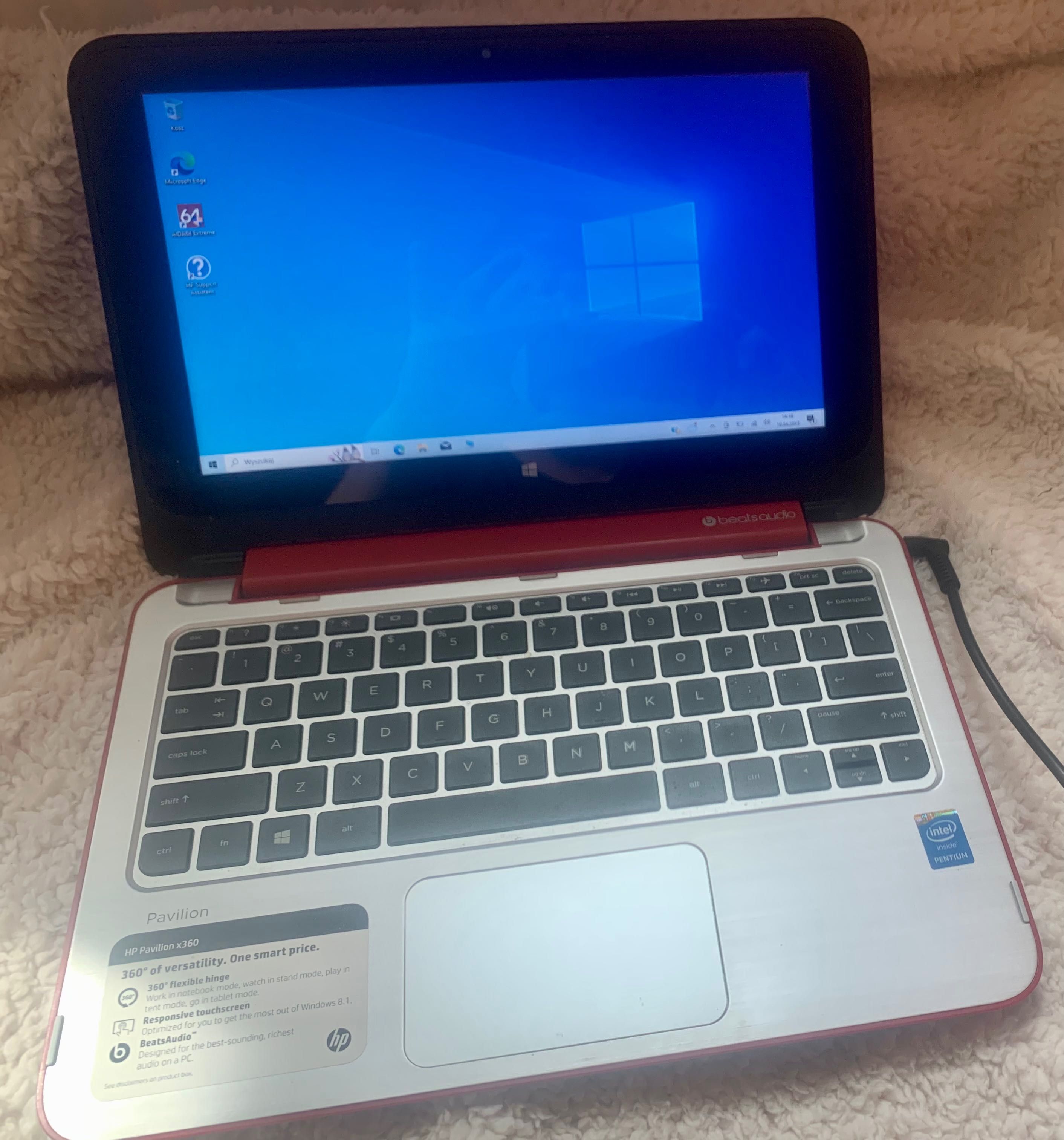 2in1 HP Pavilion 11 X360 Beats audio Red Dotykowy