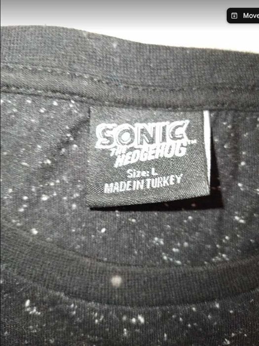 T Shirt Sonic the hedgehog Preta