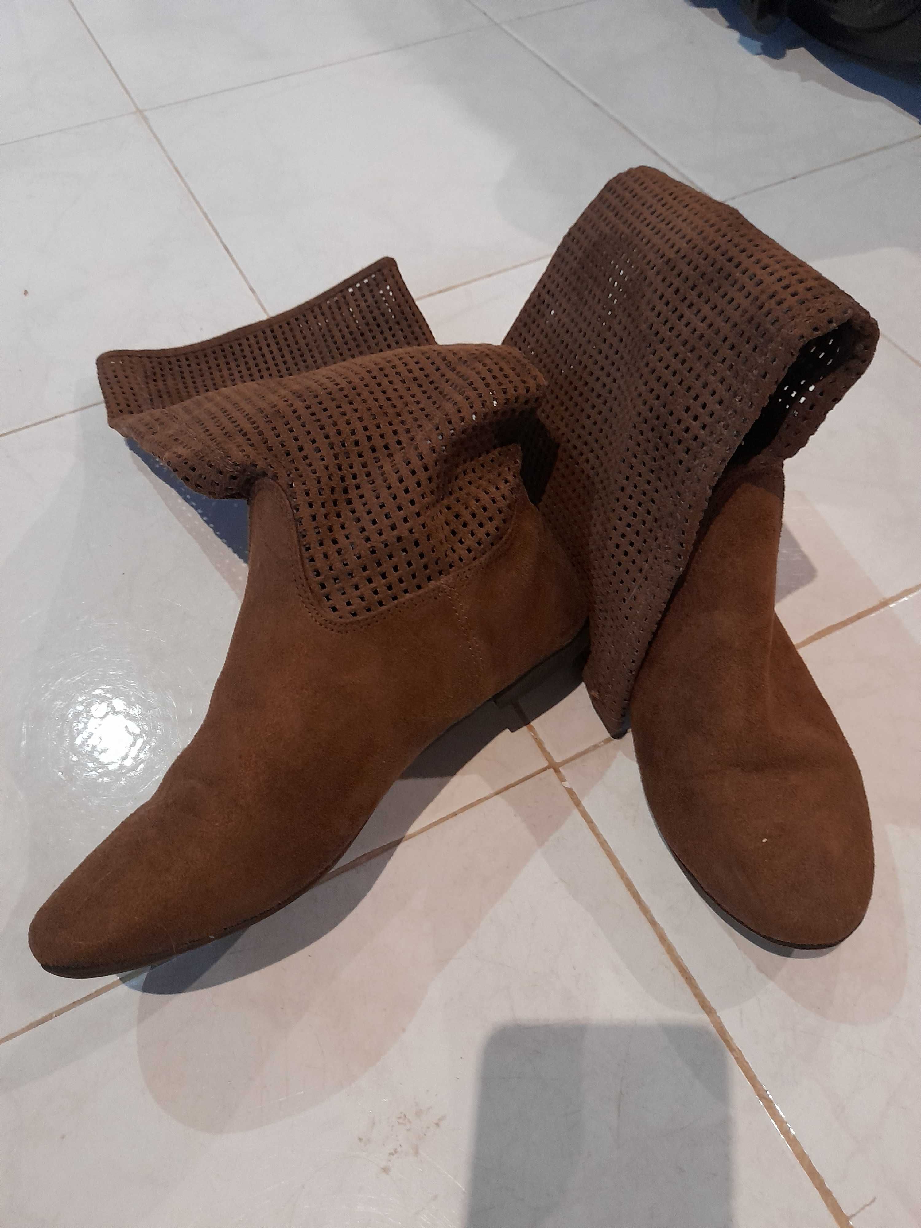 Botas castanhas como novas 15€