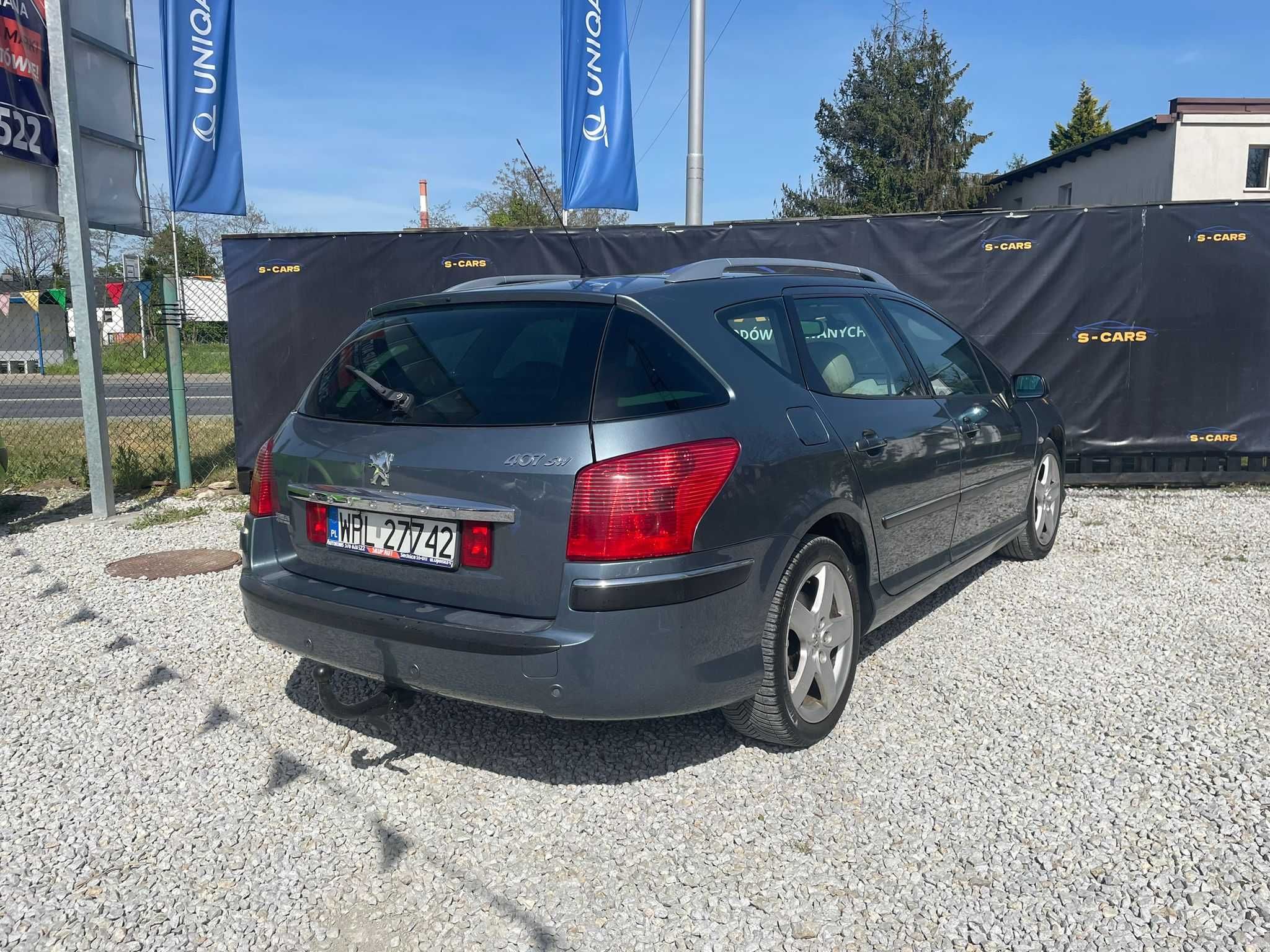 Peugeot 407 SW 2.0 HDI • AUTOMAT • GRZANE FOTELE • HAK • Zamiana