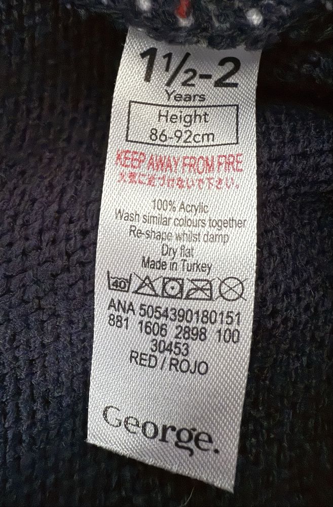 Sweter chłopięcy świąteczny bałwan 86 92 chłopiec