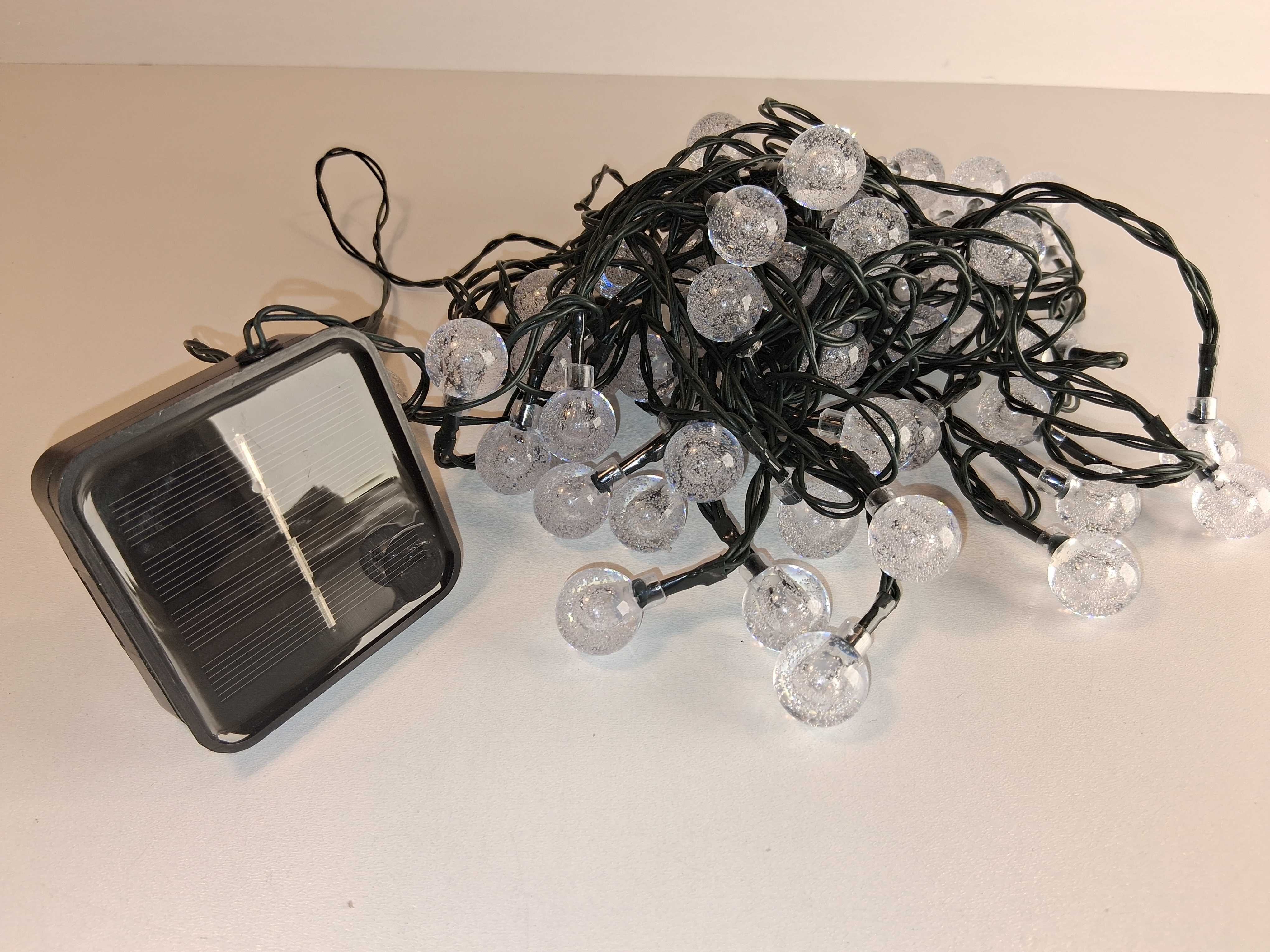 E111 Słoneczne Lampki Ogrodowe LED Girlanda Zewnętrzna Kule Bubble