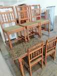 Mesa com Pedra em Granito com Cadeiras