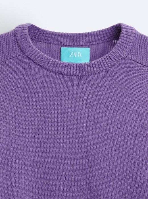 Светр zara x harry lambert із  вовни бузкового кольору