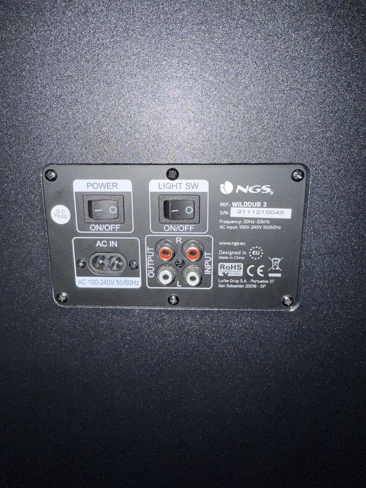 Coluna portatil 1 200 W NGS WILL DUB 3