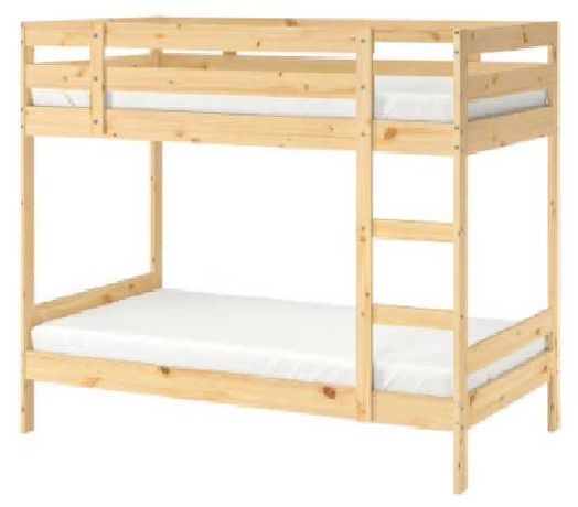 MYDAL rama łóżka piętrowego IKEA, sosna90x200 cm