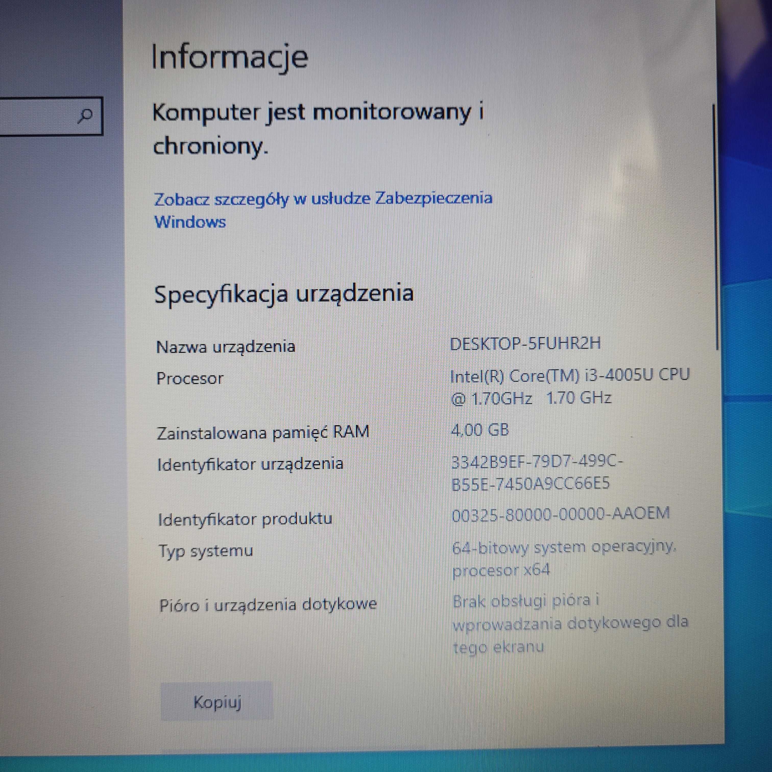 Laptop hp 15-rt08nw