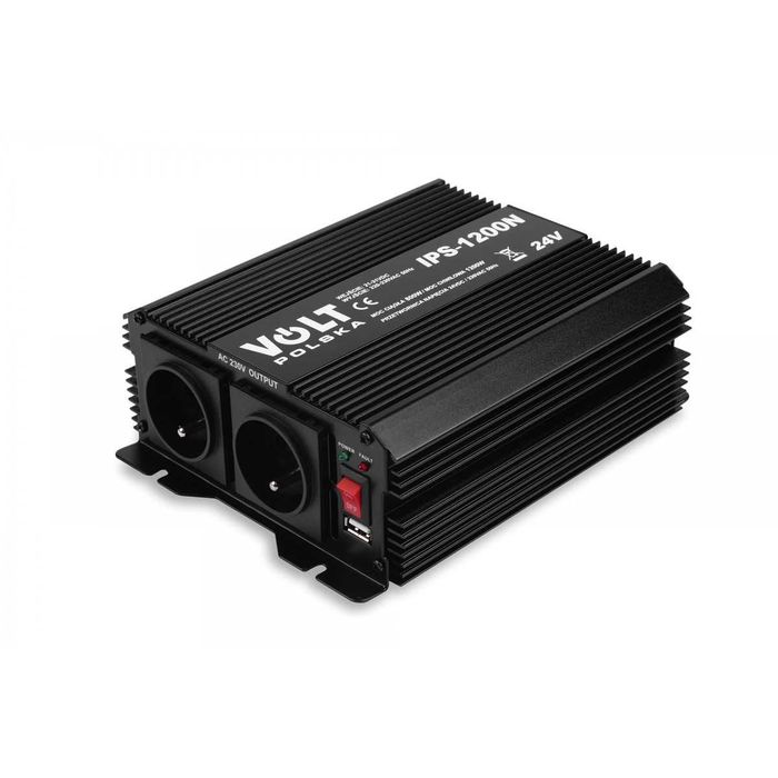 Инвертор, преобразователь напряжения  24/230B (800/1200W) Volt Polska
