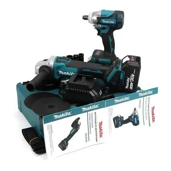Набор Makita 2в1 (36V, 5A) Гайковерт DTW301 + Болгарка DGA504).