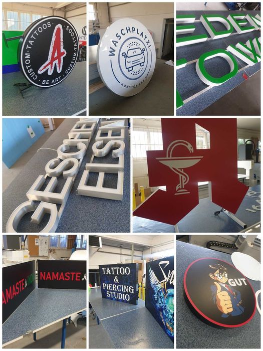 Kaseton reklamowy Litery 3D LED producent reklam Baner projekt Logo