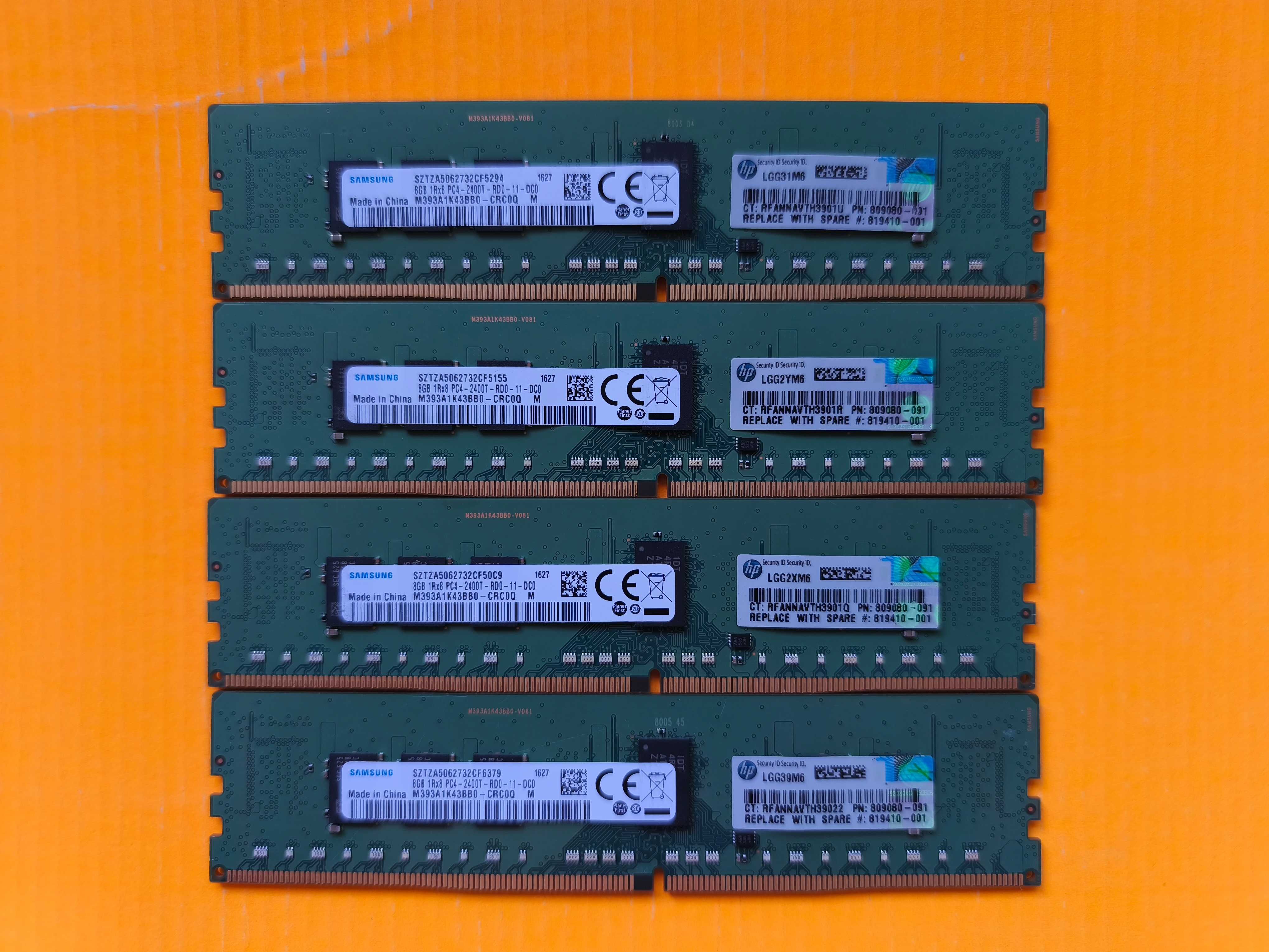 Samsung 8GB ECC DDR4 2400 PC4-19200R Reg серверная