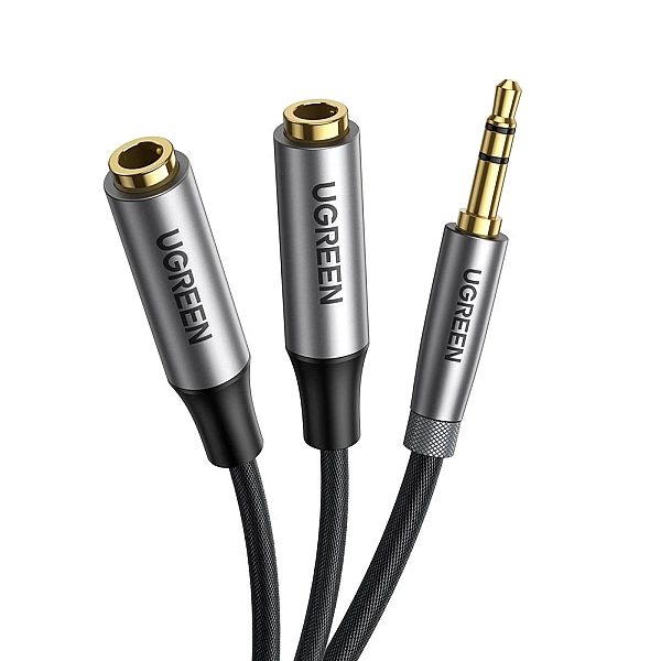 Ugreen przewód kabel przedłużacz AUX 3,5mm mini jack 0,2m czarny (AV19