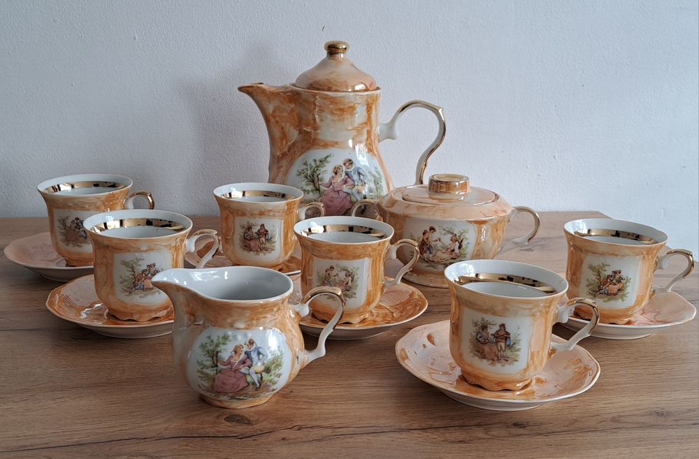Serwis kawowy PRL polska porcelana Karolina
