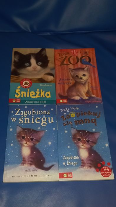 Zestaw książek o kotach