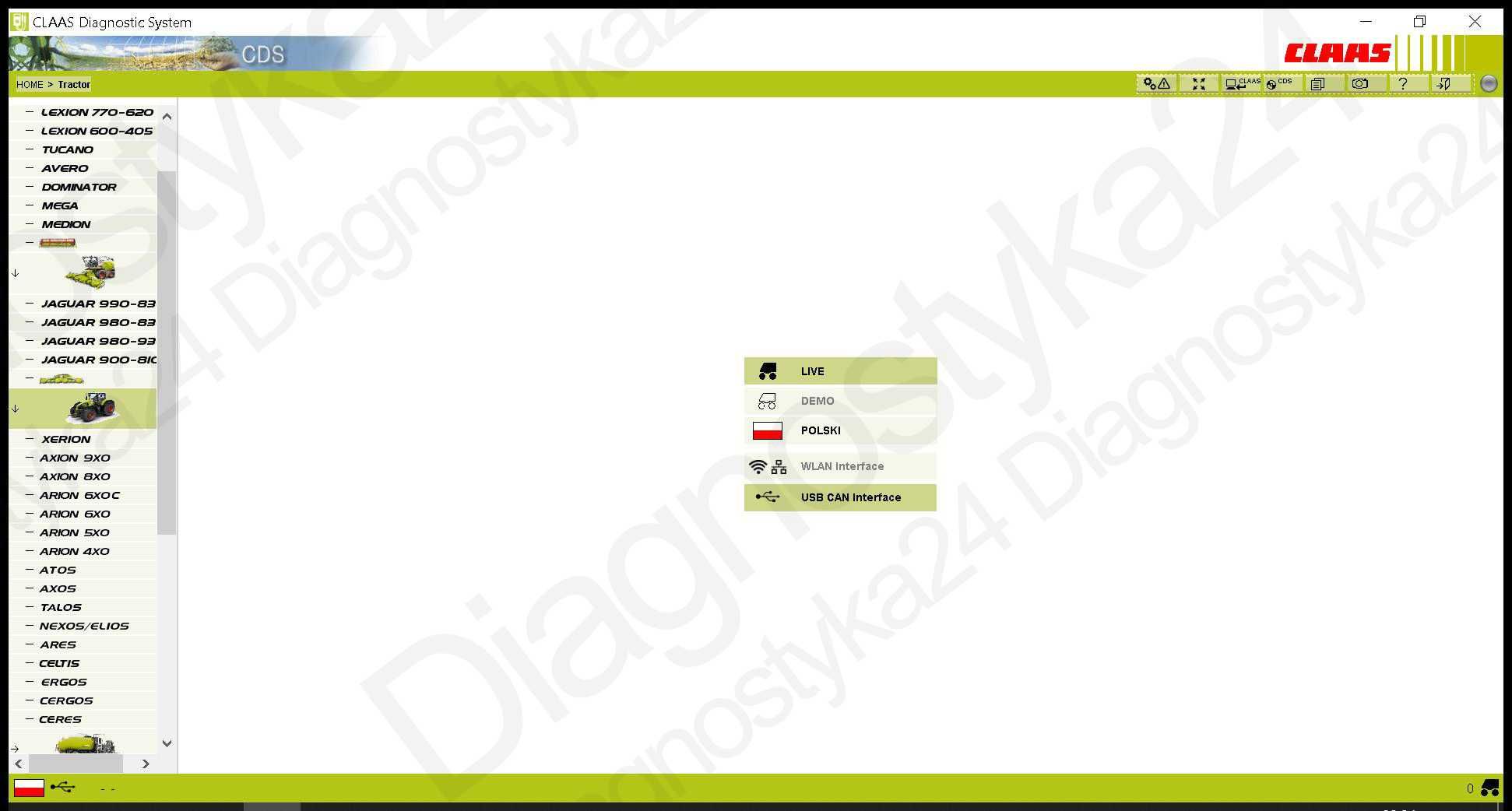 ZESTAW DIAGNOSTYCZNY Claas CAN USB Serwisówka ASO Maszyny Rolnicze