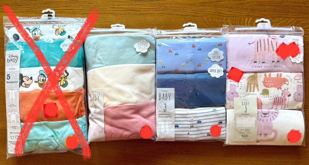 86 cm Body, Pajace Chłopiec i dziewczynka, KILKA zdjęć GEORGE Disney