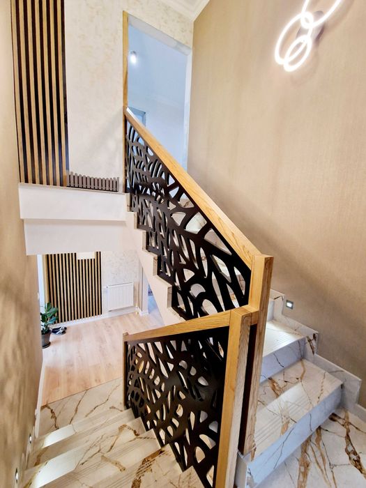 Nowoczesna loftowa balustrada schodowa poręcz antresola barierka