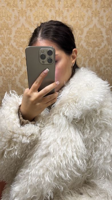 Шуба лама біла розмір універсальний