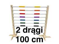 Przeszkoda hobby horse drewniana stacjonata 100cm parkur dragi kolor