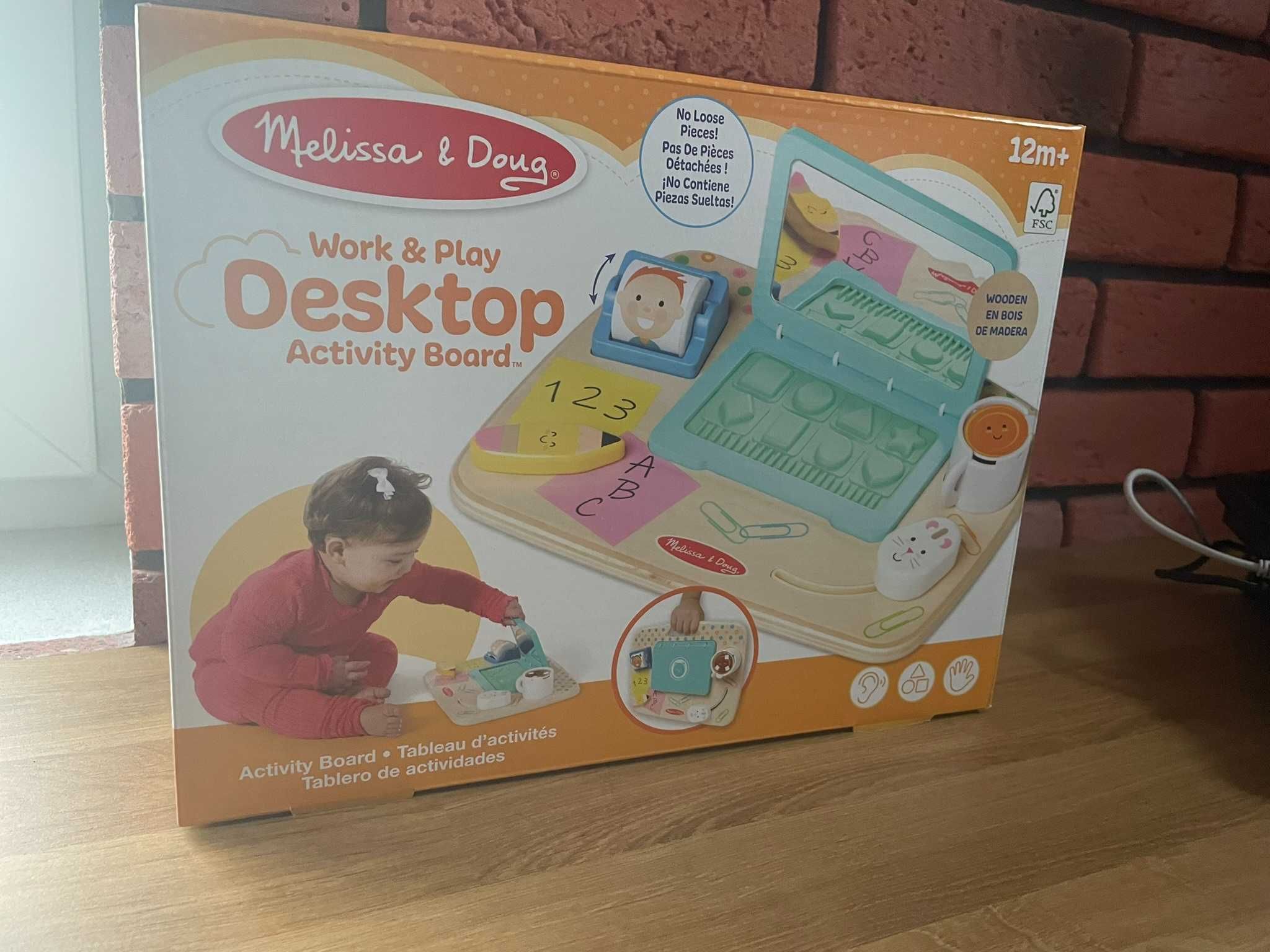 Drewniany komputer edukacyjny Melissa & Doug zabawka dla najmłodszych
