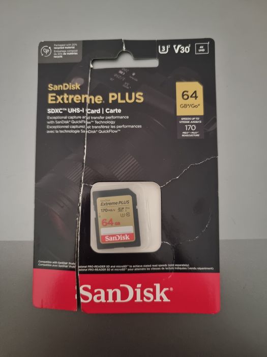 Karta SanDisk Extreme plus sdxc 64gb
