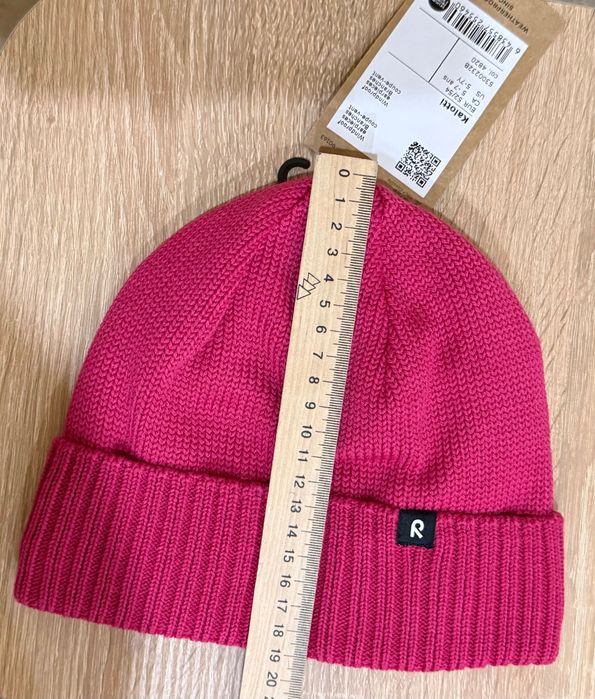 Дитяча зимова шапка Reima Kalotti,р.52/54,вік 5-7 р.,рожева, 50% вовни