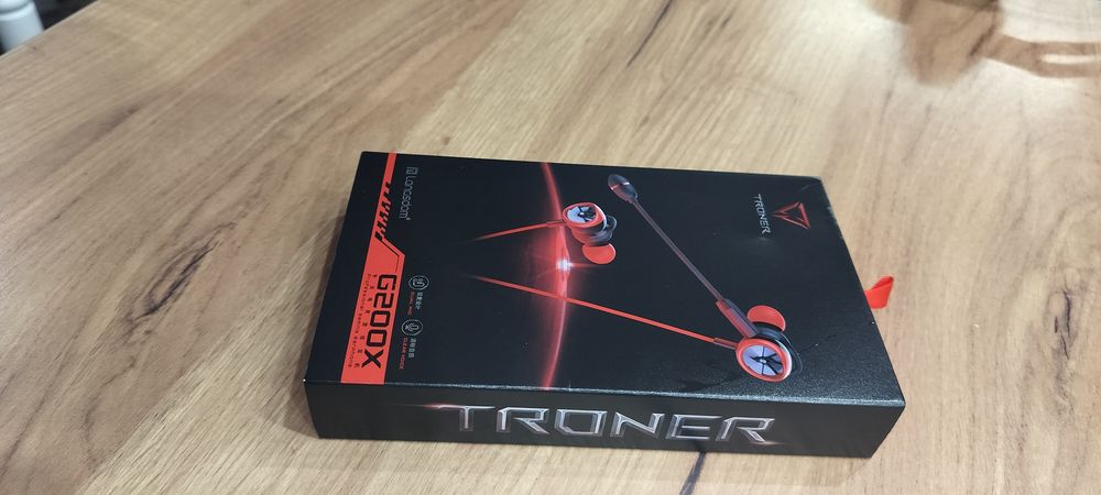 Słuchawki gamingowe douszne z dwoma mikfofonami TRONER G200X