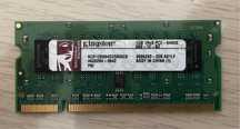 Pamięć RAM 1GB DDR2 SO-DIMM Kingston 800MHz 6400S do laptopa