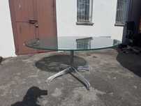 Vitra okrągły szklany stół fi 152cm