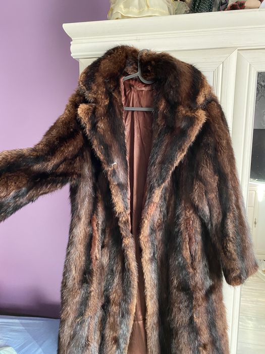 Futro naturalne z norek norki vintage retro S M