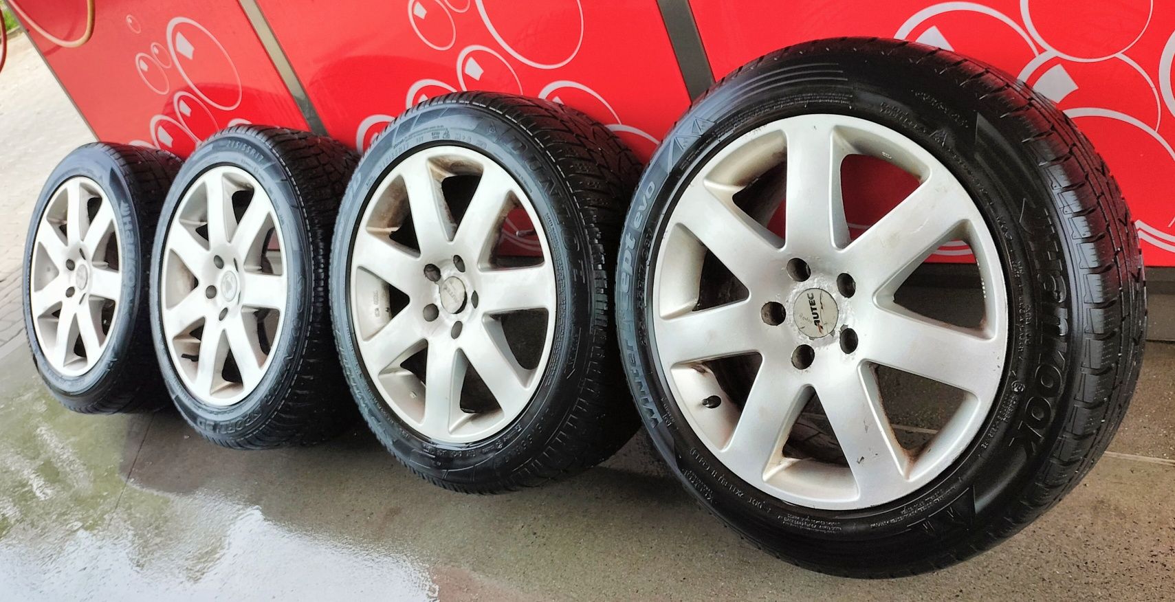 Koła 17 5x112 Audi VW Seat Skoda Opony 215/55R17 / Bieżnik 5 mm