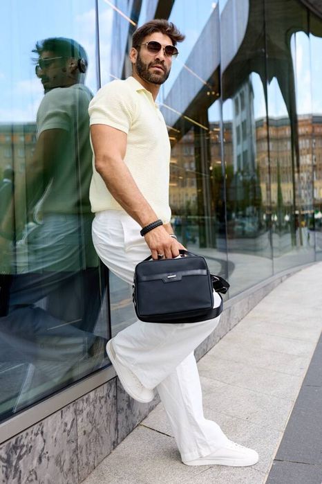 poręczna torba męska z poliestru - rovicky