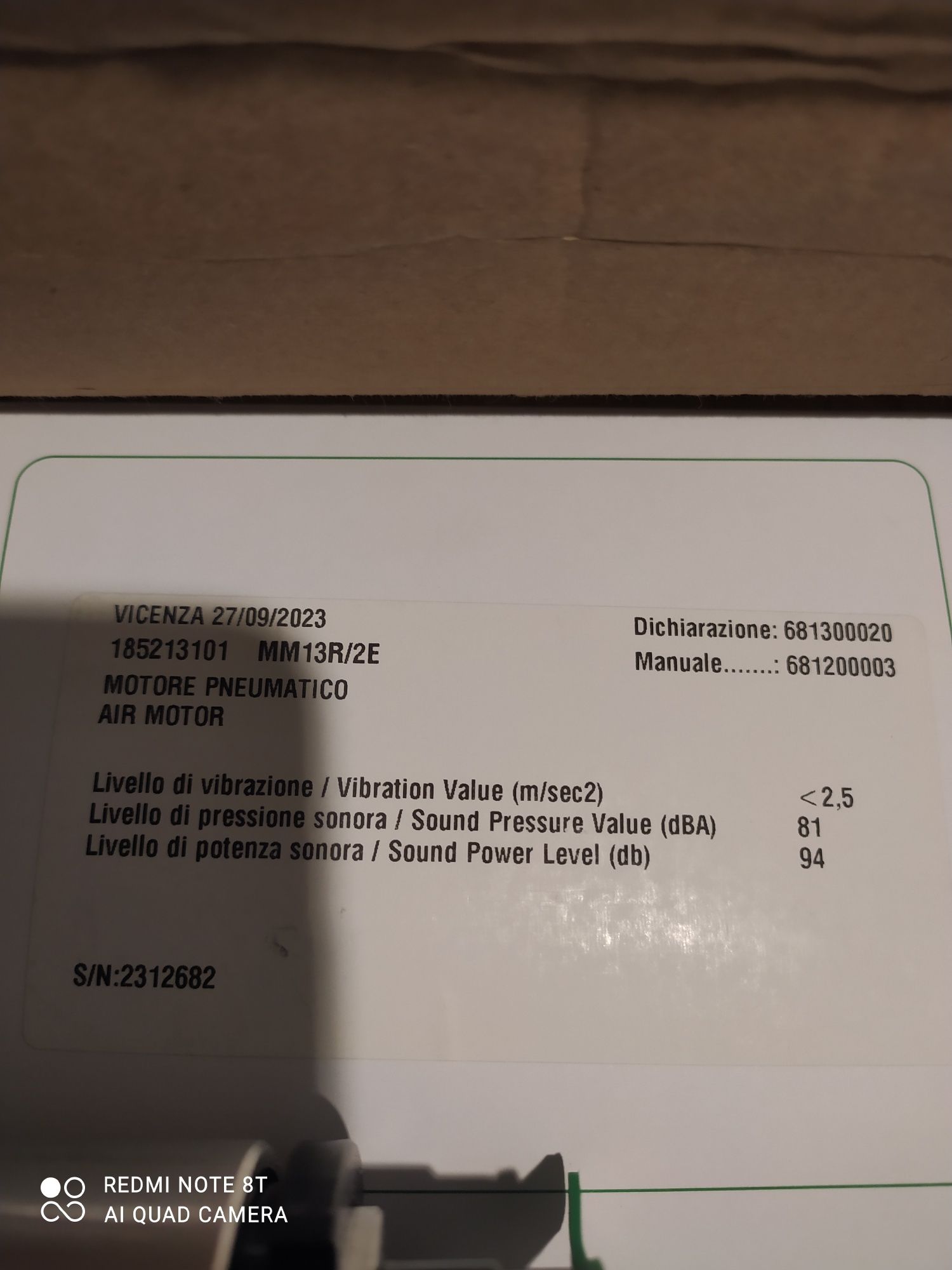 Silnik Pneumatyczny FIAM MM13R/2E Nowy