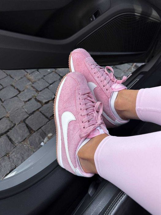 Женские кроссовки Nike cortez suede / Найк кортез розовые 37 38 39