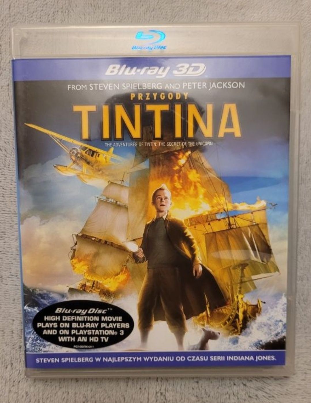Tintin - Przygody Tintina 3D Blu-ray PL - JAK NOWY!