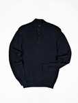 Massimo Dutti granatowy sweter bawełna kaszmir S