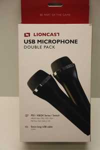 Mikrofon kablowy USB 2 szt- LIONCAST 10679.