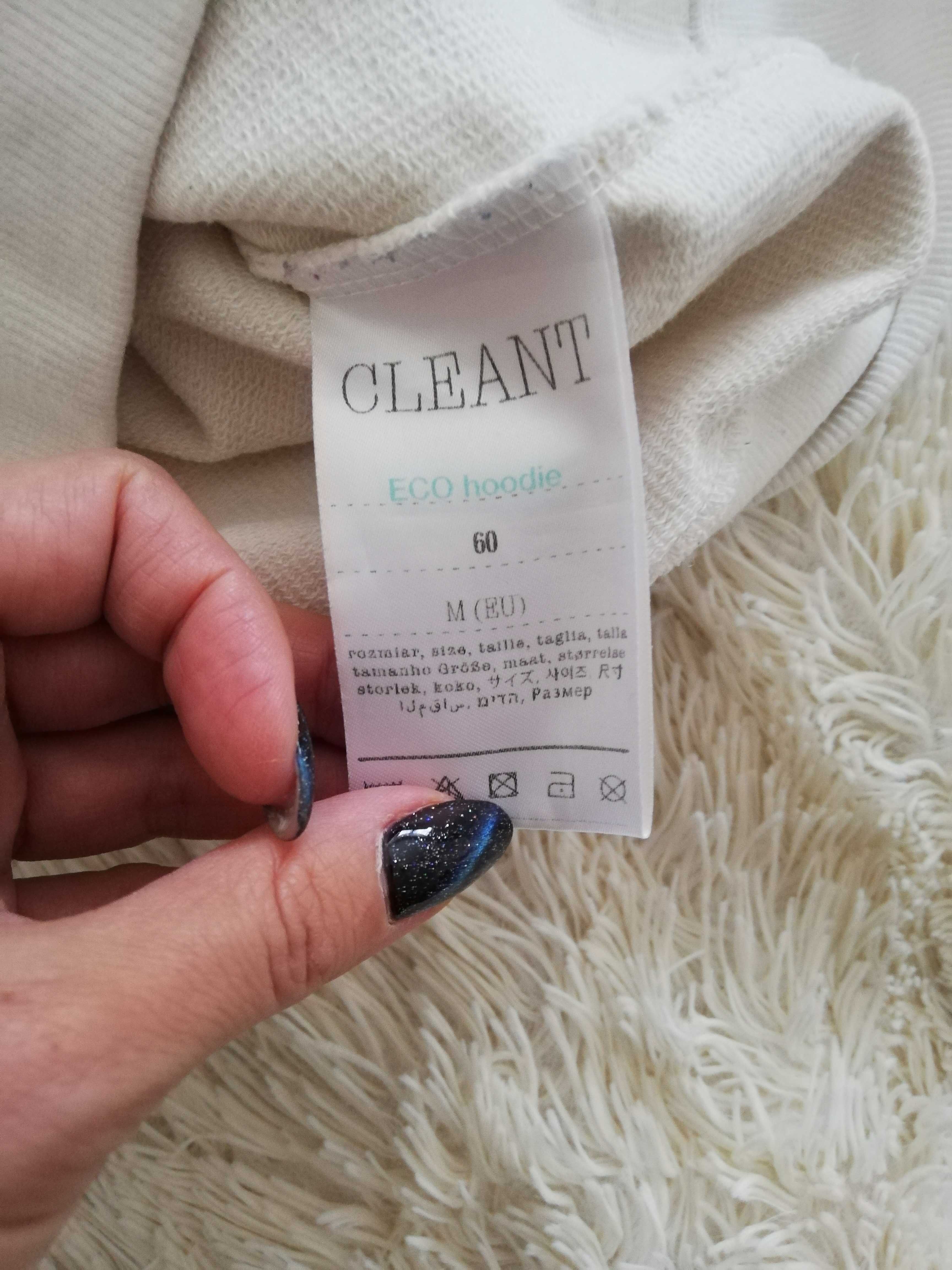 Bluza CLEANT M 38 Poland z piorunem z kapturem kremowa