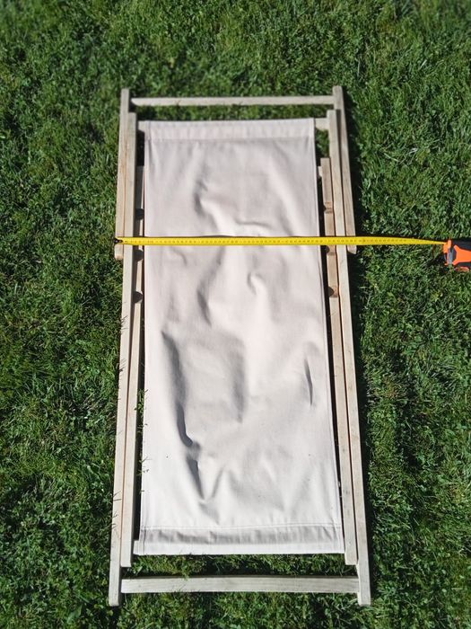 Leżaki ogrodowe drewno + materiał