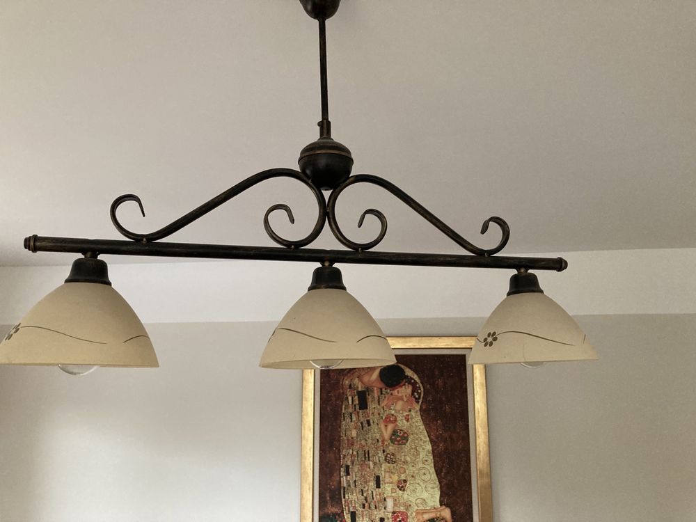 Komplet  czterech lamp sufitowych