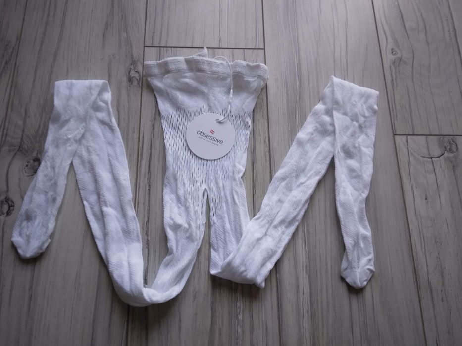 Pończochy rajstopy z otwartym krokiem S/M